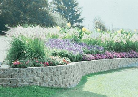 Decorative retaining wall system, Natural stone walls