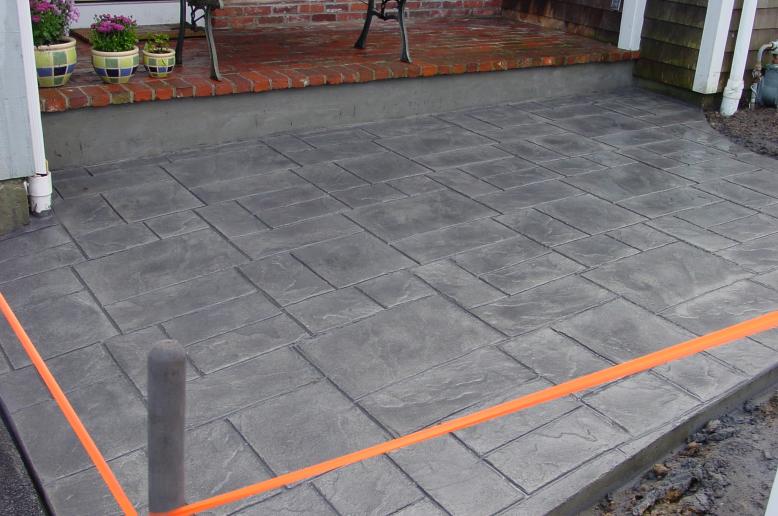 Stamped Concrete Patio Installation - Masonry Concrete Division